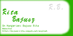 rita bajusz business card